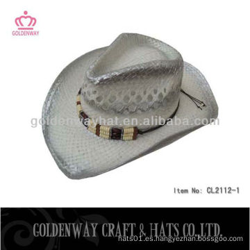 Sombrero de vaquero del diseñador del verano con los granos de madera frescos para el hombre fábrica de los sombreros profesionales OEM paja natural